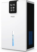 Dehumidifier, Dehumidifiers for Home, 98 OZ Water Tank, (1000 sq.ft) Quiet Dehumidifier for Basement Bathroom Bedroom with Humidity Display, Auto Shut Off, Relaxing 7 Color Ambient Light(White) by PSOS