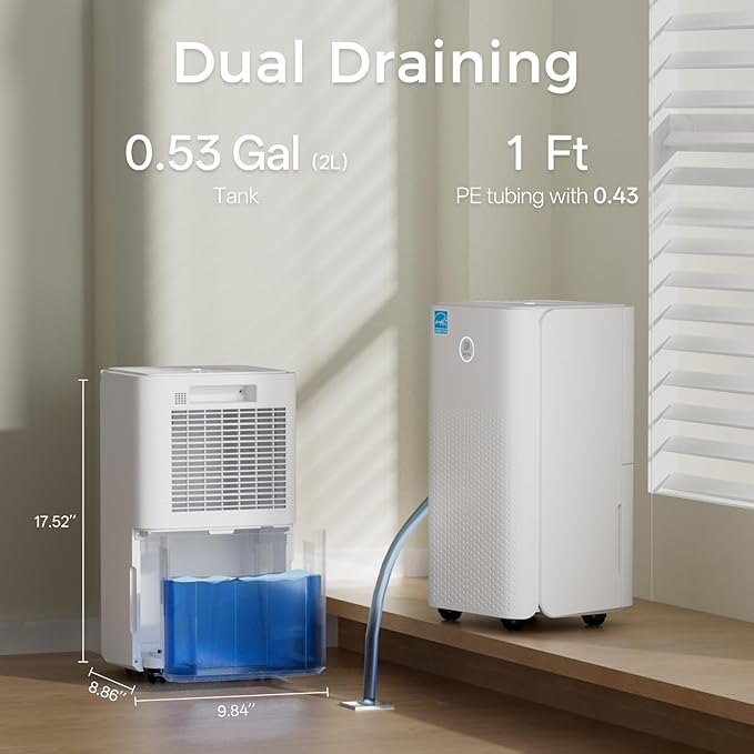 Ukoke 32 Pint Dehumidifier for 1750 Sq. Ft – Energy Star Most Efficient, Auto Drain, 3 Smart Modes, Quiet Operation, Portable Moisture Remover for Medium Rooms, Basements, Bedrooms, RVs - Image 6