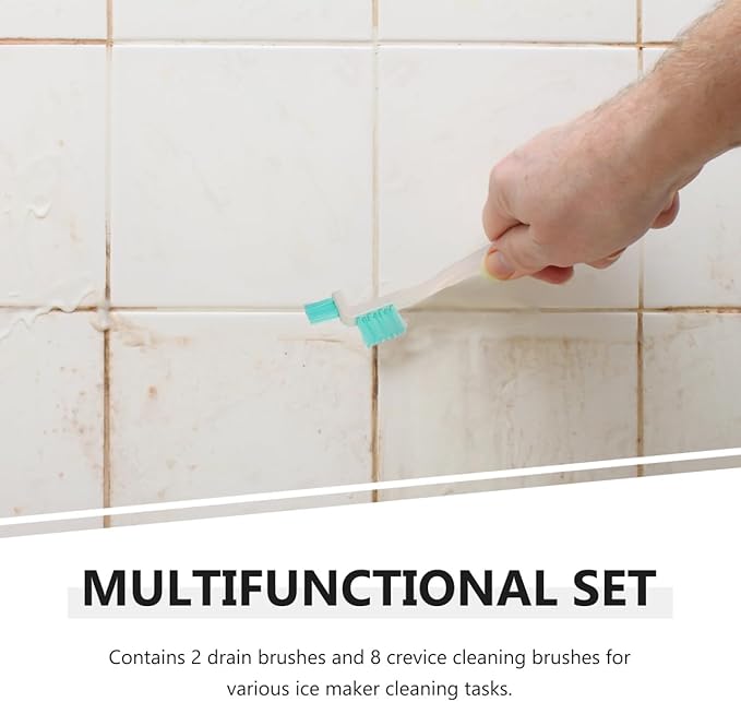 Ice Maker Cleaning Brush Kit - 10 Pack Pipe & Crevice Cleaner Tools for Countertop Machines, Drain Tubes. Flexible Nylon Set Compatible with Opal, Refrigerator & Humidifiers - Image 4