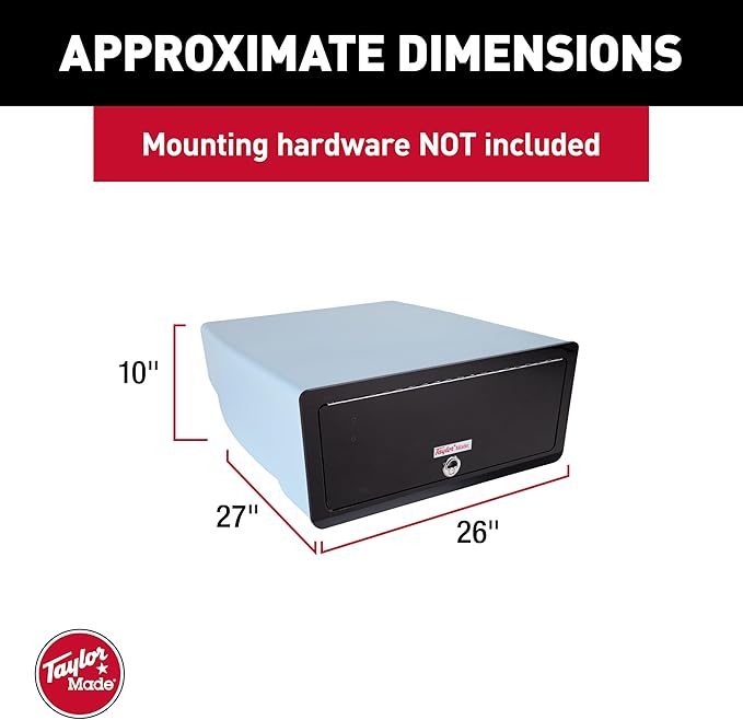 Taylor Made Electronics Box (27" W x 26" D x 10" T) for T-Top Boats, Watertight Plexiglass Door Panel, Stainless-Steel Lock, Corrosion-Resistant Hardware, Protects Valuables - Image 3