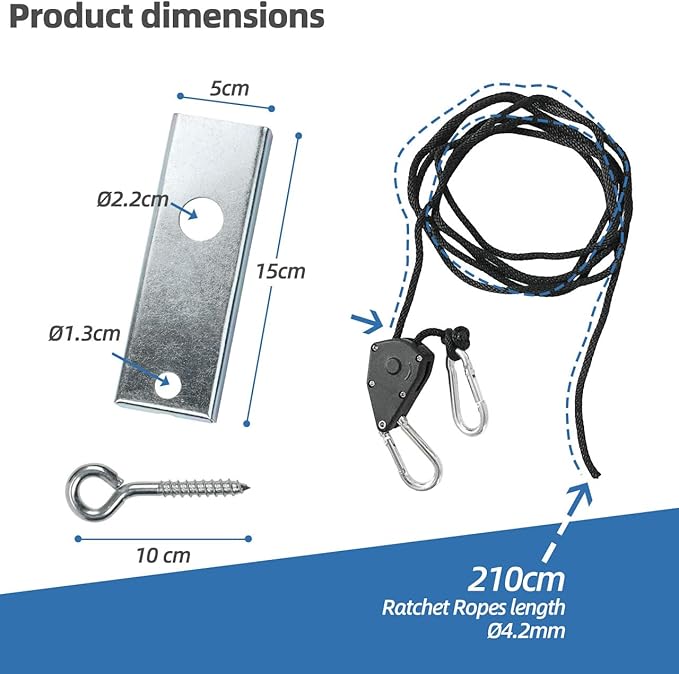 5822 Dehumidifier Hanging Kit for AprilAire Crawl Space, Basement, Whole-House Dehumidifier Models E070, E080, E100, E130, 1820, 1830, 1850, 1852, 1870, 1872 Dehumidifier Parts & Accessories - Image 2