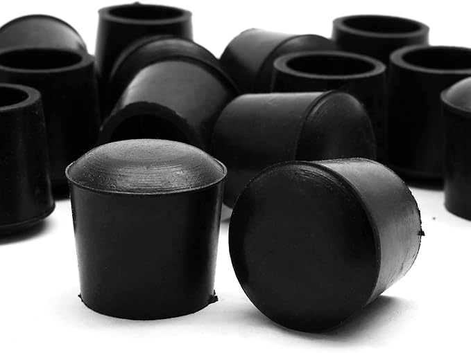 Piutouyar Round PVC Rubber Furniture Covers, 22mm / 7/8 Inches Table Chair Leg Tip Protectors, Non-Slip End Cap for Protect Surfaces, Black (32Pcs) by Piutouyar