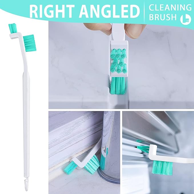Small Cleaning Brushes for Small Spaces, Tiny Household Cleaning Supplies Tools, Mini Crevice Cleaning Brush Scrub Narrow Corner Nook Track Grooves Bathroom Kitchen Home Detailing, 16 Pcs - Image 3
