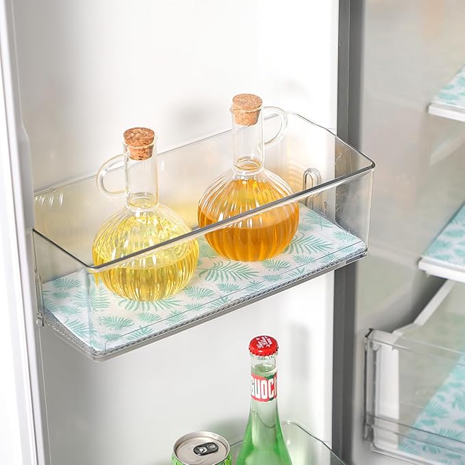 Cooyes Drawer and Shelf Liner for Kitchen Cabinets, Cloth Material, Non Slip Refrigerator Liners Washable, Fridge Mats for Glass Shelves and Bins, 6 Pack, 12" × 24" - Image 9
