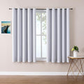 ChrisDowa Blackout Curtains 70 inches Wide for Bedroom - 2 Panels Set Extra Wide Grommet Thermal Insulated Room Darkening Curtains for Living Room (Greyish White, 70 x 63 Inch) by ChrisDowa