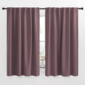 NICETOWN Blackout Curtain Panels for Living Room - (Dry Rose Color) 52x63 inch, 2 Panels Set, Room Darkening Blackout Drapes for Window by NICETOWN