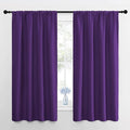 NICETOWN Blackout Curtains for Living Room - Triple Weave Home Decoration Thermal Insulated Solid Rod Pocket Blackout Drapes for Bedroom(Set of 2, 42 x 63 Inch, Royal Purple) by NICETOWN