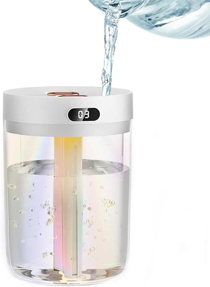 Humidifiers for Bedroom,Cool Mist Humidifiers Room Humidifier Colorful Breathing Light Silent Humidifier USB personal desktop humidifier, for baby bedroom travel office home by Unknown