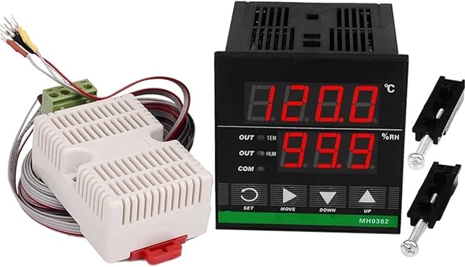 A22I Temperature Humidity Controller, MH0302 Panel Mounted Digital Temperature and Humidity Controller Sensor by Unknown