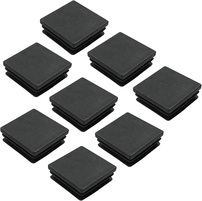 8 Pack 1-1/2" Square Plastic Plugs, Black Tubing End Caps Plugs Insert for Square Tube and Furniture Legs - Image 5