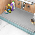 TigeJoy Under Sink Mats for Kitchen Waterproof, Leak-Proof Silicone Mat Sink Protector and Cabinet Liner, Kitchen Essentials Organizer and Storage 31" x 22" Light Grey by TigeJoy