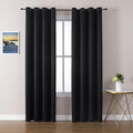 ChrisDowa Blackout Curtains 102 Inches Long 2 Panels Set for Living Room, Grommet Thermal Insulated Room Darkening Curtains for Bedroom (Black, 52 x 102 Inch) by ChrisDowa