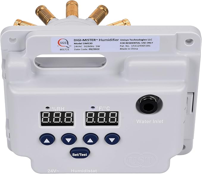 Evaporative Duct Mount Whole House Furnace Humidifier, Atomizing Cool Mist Variable Capacities for Homes and Offices from 1000 to 3500 sq. ft. by Unknown