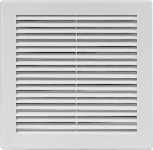 10" x 10" (Outer Size) Square Air Vent Cover – White Plastic Vent Deflector - Screen Mesh, Surface Mount Wall Ceiling – Cold Air Return Soffit Air Vent Cover - Register Indoor Outdoor by Unknown