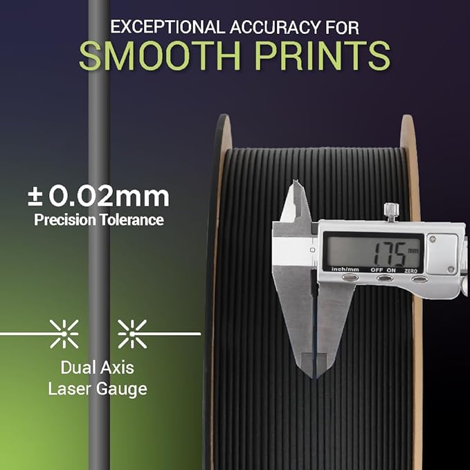 Polymaker Fiberon PA12-CF10 Nylon Filament 1.75mm Black 3kg, Low Moisture Sensitivity PA12-CF Carbon Fiber Nylon 1.75mm 3D Printing Filament - Image 8