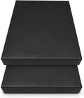 Golden State Art, Archival Folio Storage Box 11x14, Clamshell Design with Metal Edge, Preserve and Store Photos Documents Cards Prints Arts Crafts DIY, Black, Pack of 2 by GoldenStateArt