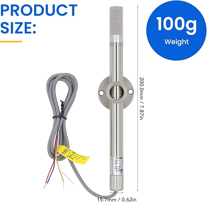 Temperature Humidity Sensor, 4‑20mA Output Temperature Humidity Transmitter Probe for Detection - Image 5
