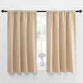 NICETOWN Blackout Room Darkening Curtains - Home Decoration Light & Noise Reducing Thermal Insulated Window Draperies with Rod Pocket Top (Biscotti Beige, Set of 2, 42 inches Wide x 45 inches Long) by NICETOWN