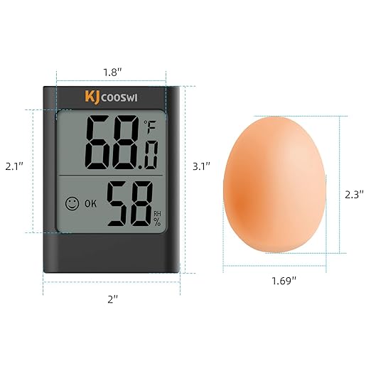 Humidity Gauge, 2 Pack Indoor Thermometer for Home Digital Hygrometer Room Thermometer and Humidity Gauge with Temperature Humidity Monitor AAA Battery Powered(Color: Black and White) - Image 2