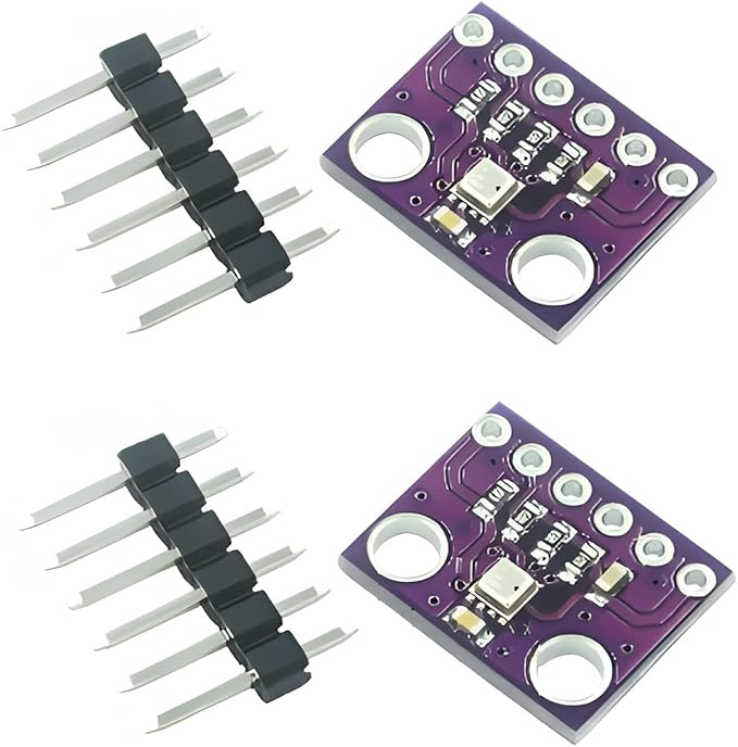 2pcs GY-BME280-3.3 High-Precision 3-in-1 Environmental Sensor Module - Temperature, Humidity & Atmospheric Pressure with I2C/SPI for Arduino by Unknown