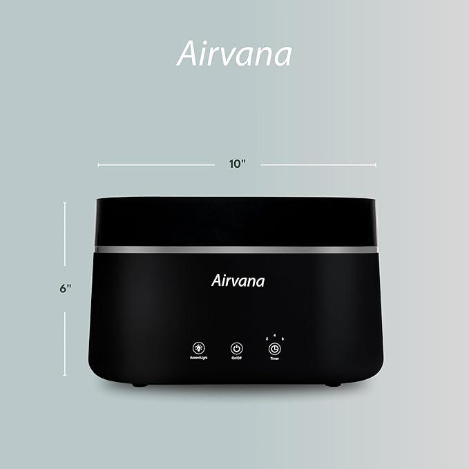 AquaFlame Ultrasonic Humidifier (.75L / .20 Gal) - Vibration Technology Humidifier with Essential Oil Diffuser – Tabletop Design for Personal Use, Dorm Rooms, & Desks - Black - Image 4