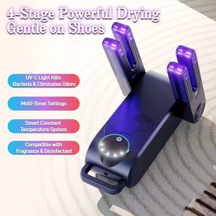 Boot Dryer and Shoe Dryer-360° Surround Air Fast Drying for Work Boots,Sneakers,Gloves,Aromatherapy Function - Image 2