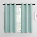 NICETOWN Aqua Blue Room Darkening Curtains for Kitchen, Window Treatment Thermal Insulated Solid Grommet Room Darkening Curtains/Drapes for Bedroom (Set of 2, 42 inches Wide by 50 inches Long) by NICETOWN