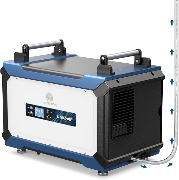 ARGENDON 180 Pints Commercial Dehumidifier with Pump for Crawl Space, Industry Water Damage Unit for up to 2,300 sq ft Large Space, Job Sites, Basement, Auto Defrost, 5 Years Limited Warranty by Argendon