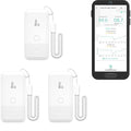 YoLink Smart Wireless Thermometer Hygrometer, 3-Pack, Wide Temp Range for Freezer, Fridge, Green House, Pet Cage, App Alerts, Emails, Text/SMS alerts, 5 Years Battery Life- Hub Required by YoLink