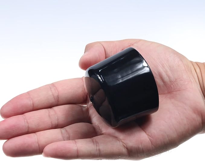 Acocony 2 Inch Rubber Cap Round Rubber End Caps PVC Flexible Protector Plastic Plugs for Round Holes Black Pack of 8 - Image 4