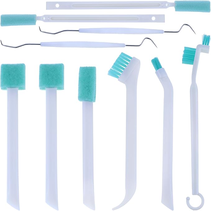 Small Cleaning Brush Set for Household, Car Vent Detailing Cleaning Stick, Humidifier Groove Bottle Gap Cleaning Tool, Crack Crevice Cleaner for Door Window Track Faucet Croner Hard Tight Spaces by LIEUDAGE