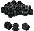 5/8" (16mm) Plastic Hole Plugs Black -Round Chair Leg Caps, Flush Mount Pipe Plugs, Tubing End Caps for Metal&Wood Legs Tube, Outdoor Furniture Feet caps & Table Plastic Plugs, 24 PCS by EASYEAH