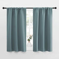 NICETOWN Greyish Blue Blackout Curtains Panels for Window, Thermal Insulated Rod Pocket Blackout Drapes/Draperies for Living Room (2 Panels, W34 x L45 inches) by NICETOWN
