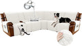 Arfntevss Waterproof Recliner Sectional Couch Covers for Reclining L Shape Sofa Cover Non Slip Washable L Shaped Slipcover Sets for Dog Furniture Protector (5 Seat with 1 Console Cover, Ivory) by Arfntevss