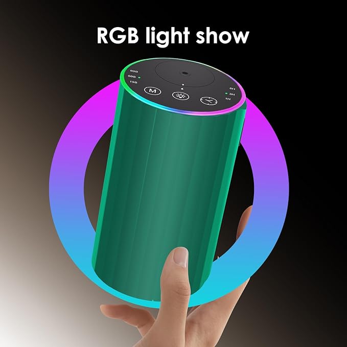Waterless Essential Oil Diffuser, Battery Powered Mini Scent Air Machine, Aromatherapy Mist Diffuser for Home Room Car Office (Green) - Image 4