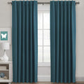 H.VERSAILTEX Blackout Curtains Thermal Insulated Window Treatment Panels Room Darkening Blackout Drapes for Living Room Back Tab/Rod Pocket Bedroom Draperies, 52 x 96 Inch, Dark Teal, 2 Panels by HVERSAILTEX