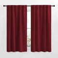 NICETOWN Blackout Curtain Panels for Living Room - (Burgundy Red Color) 34x63 Inch, 2 Panels Set, Thermal Insulated Room Darkening Blackout Drapes/Draperies with Rod Pocket & Back Tab for Window by NICETOWN