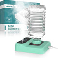 Portable Humidifiers for Travel, Small Mini Humidifier with Auto Shut-Off, Nightlight and Storage Bag for Hotel, Bedroom or Office, Plant Humidifier Indoor, MintGreen by HOMDIS