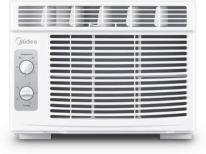Midea 5,000 BTU EasyCool Small Window Air Conditioner - Cool up to 150 Sq. Ft. with Easy-to-Use Mechanical Controls and Reusable Filter, Perfect for Small Bedroom, Living Room, Home Office by Makeyourselfathome