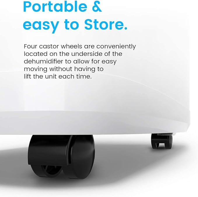 Pro Breeze 50 Pint Dehumidifier - 3,500 4,000 Sq Ft Dehumidifiers for Home Large Room Basements with Humidity Sensor, Auto Shut Off, Continuous Drainage Hose, Removes Moisture, Ideal for Basement - Image 8