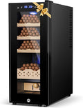 Cigar Electric Humidor, 35L 250 Counts Large Capacity Thermostatic Electric Cigar Cooler Cabinet with Digital LED Screen, Safety Lock,Smart Humidity & Temp Control, Gifts for Men by Velieta-SpecialistinFridge