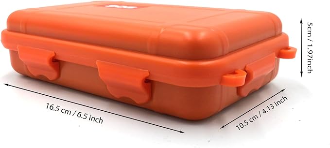 Anti-Pressure Shockproof Container Box Plastic Dry Storage Box with Foam Floating Survivor Dry Case for Outdoors (Orange) - Image 2