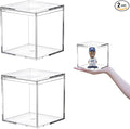 Acrylic Box Clear Display Case Plastic Square Cube Storage Contanier with Lid Wedding Party, Treats, Candies & Accessories by KissYou
