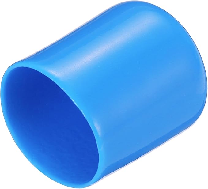 uxcell 20pcs Rubber End Caps 16mm(5/8") ID Vinyl PVC Round Tube Bolt Cap Cover Screw Thread Protectors,Light Blue by uxcell