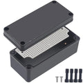 Junction Box,IP67 Waterproof ABS Black Project Box with Mounting Plate Electrical Box Enclosure for Outside Electronics 7.1 x 3.1 x 2.8inch(180x80x70mm) by Otdorpatio