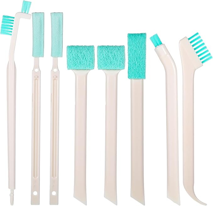 8 Pcs Small Cleaning Brushes for Tight Spaces, Multi-Purpose Tiny Cleaning Brush Crevice Tiny Cleanings Brush Set for Door Window Track Faucet Tight Spaces by Unknown