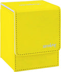 Magic Card Deck Box for MTG Single Deck Card Box fits 100+ TCG Sleeved Cards Tyvek® Paper Card Box Top Loading Card Boxes Magic Gift for MTG TCG CCG (Vertical,Yellow) by Sanseking