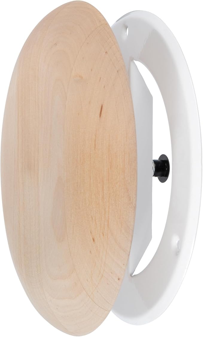 Ø4 Inch Round Sauna Vent Air Diffuser - Adjustable Black Alder Wood Air Supply Cover - Universal Diffuser - Air Intake Sauna Accessories, Vent Covers for Home Sauna, Indoor Sauna, Steam Sauna by Unknown