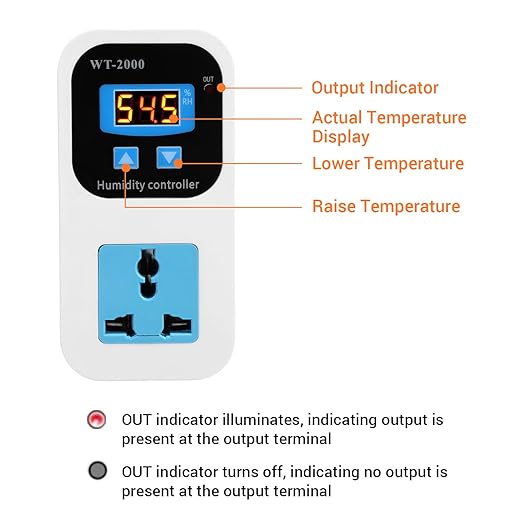 Digital Humidity Controller, 0%~99% RH Humidity Controller Suitable for Fermentation Home Brewing Beer(US) - Image 5