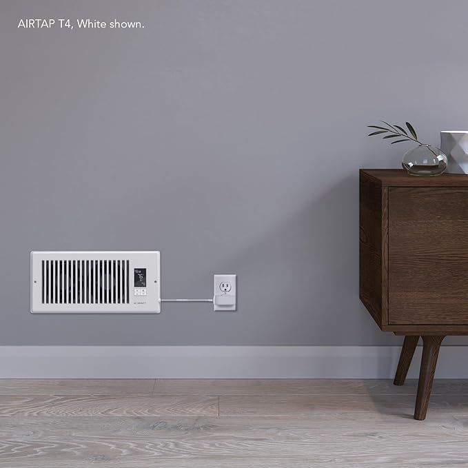 AC Infinity AIRTAP T4 White, Register Booster Fan for 4” x 10” Register Holes, Improves Heating & Cooling Vents, Quiet 10-Speeds, Bluetooth App Control Data Alerts. ONLY FITS 4” x 10” Duct Openings - Image 7